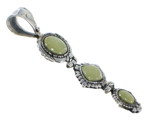 Turquoise And Silver Slide Pendant VX55745